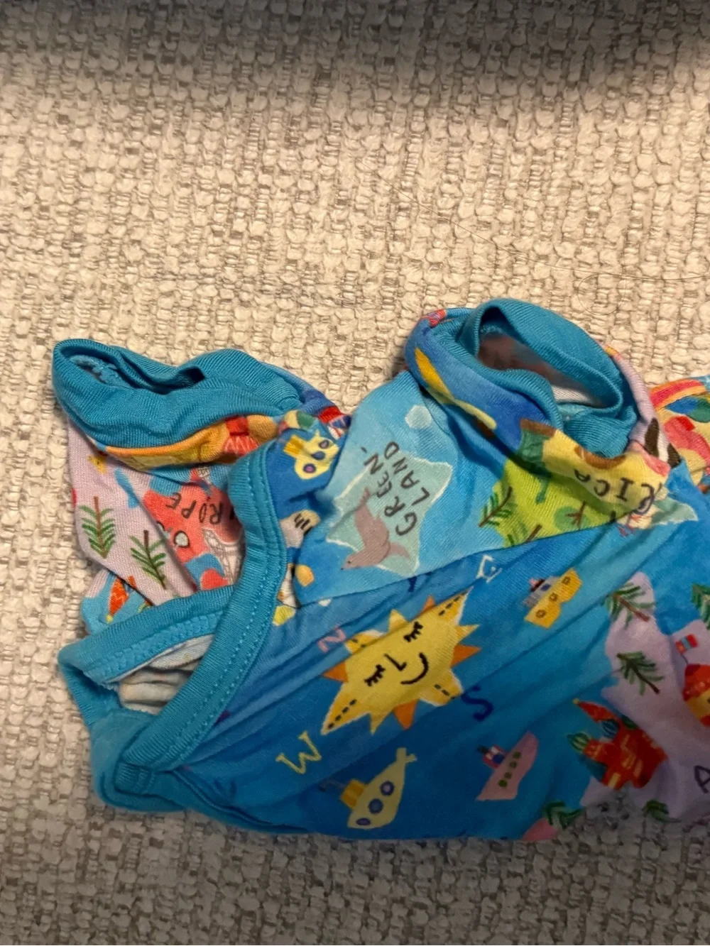 Little Sleepies Shorty Zippy 3-6m Around the World & Jurassic Jungle